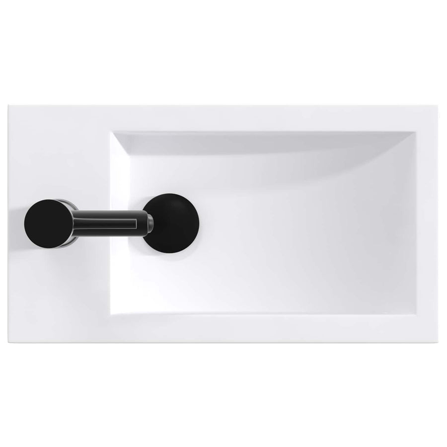 Badkamer Waskom Mat Zwart 45,5 x 25,5 x 13 cm Metaal