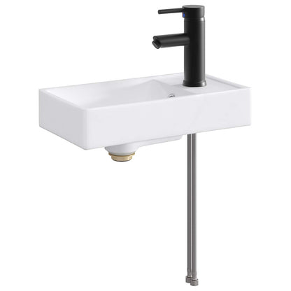 Badkamer Waskom Mat Zwart 40,5 x 22,5 x 11,5 cm Metaal