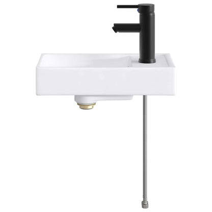 Badkamer Waskom Mat Zwart 40,5 x 22,5 x 11,5 cm Metaal