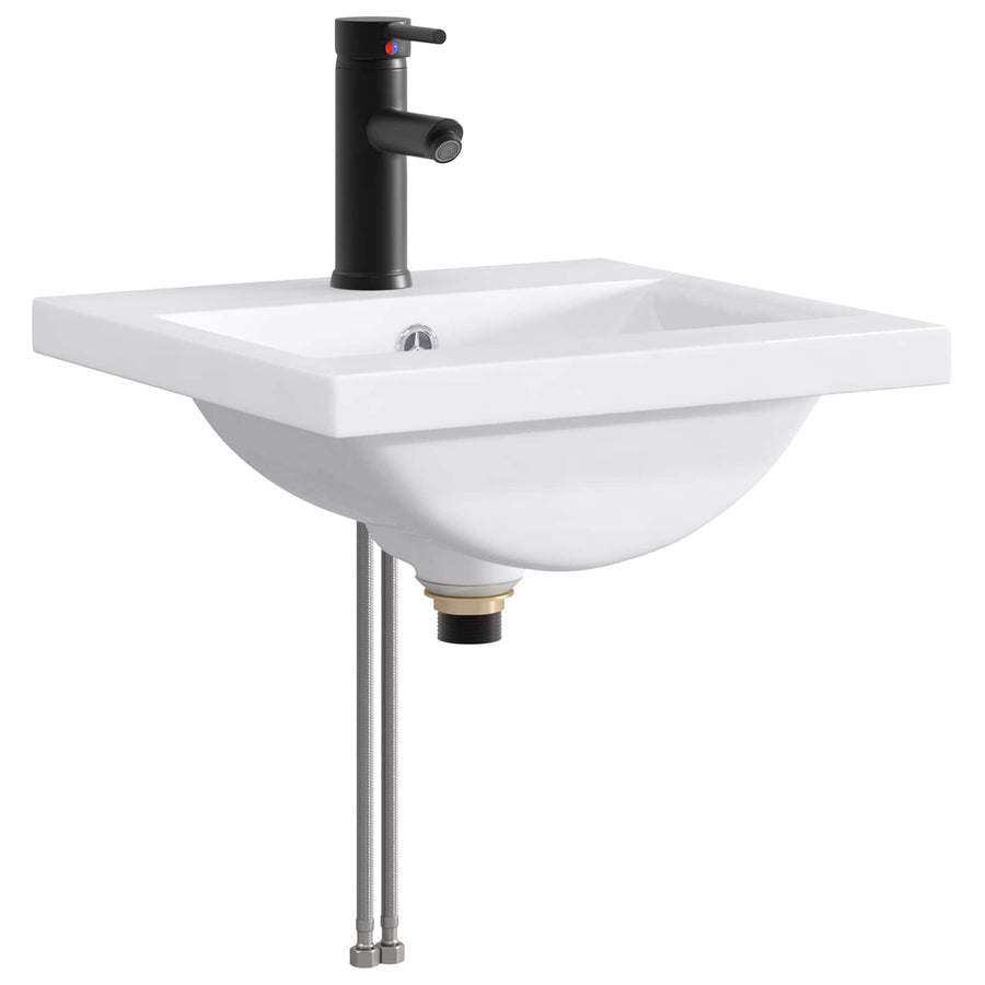 Badkamer Waskom Mat Zwart 42 x 40 x 16,5 cm Metaal
