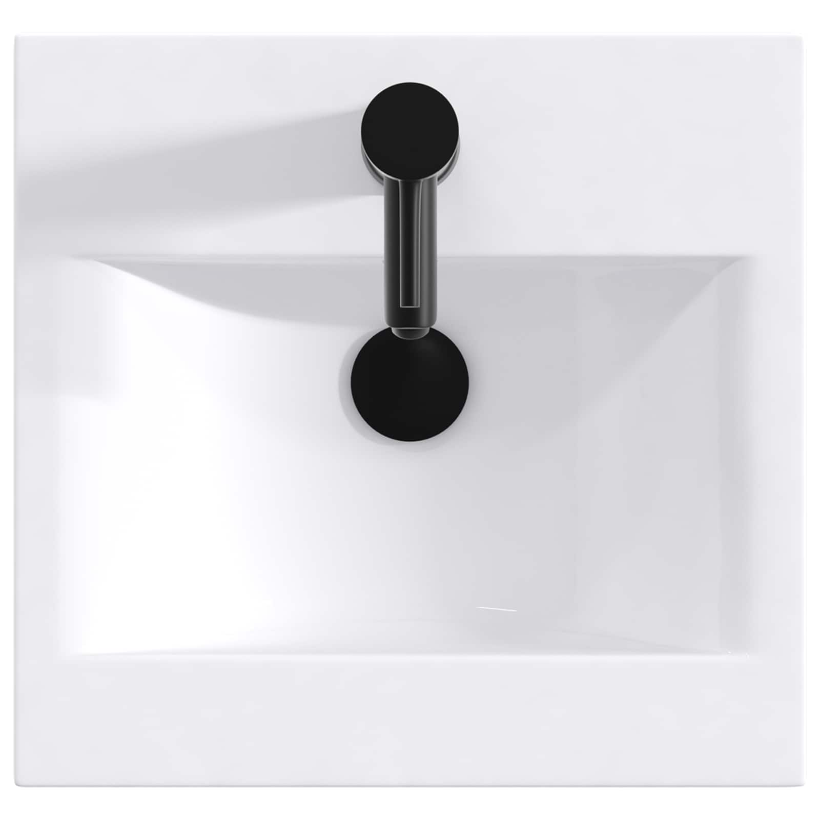 Badkamer Waskom Mat Zwart 42 x 40 x 16,5 cm Metaal