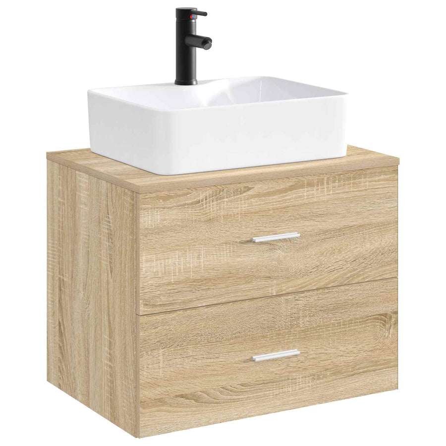 Badkamer Waskom Mat Zwart 48,5 x 37,5 x 13 cm Metaal