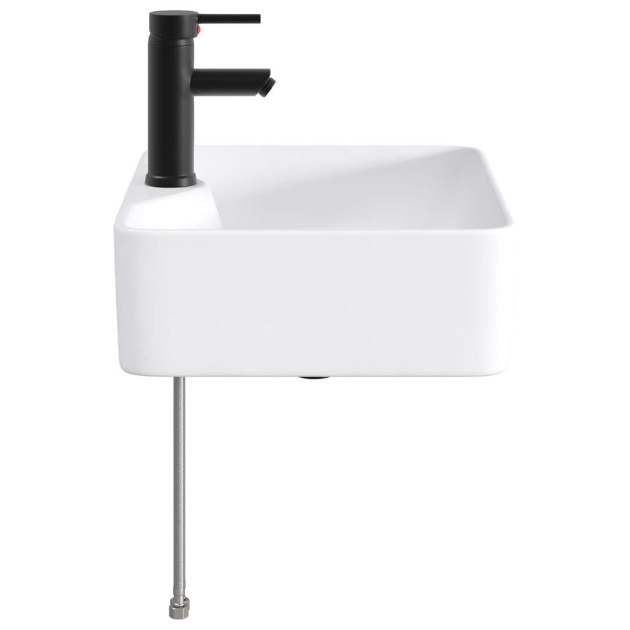 Badkamer Waskom Mat Zwart 48,5 x 37,5 x 13 cm Metaal