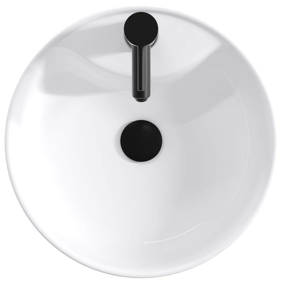Badkamer Waskom Mat Zwart 40,5 x 40,5 x 15 cm Metaal