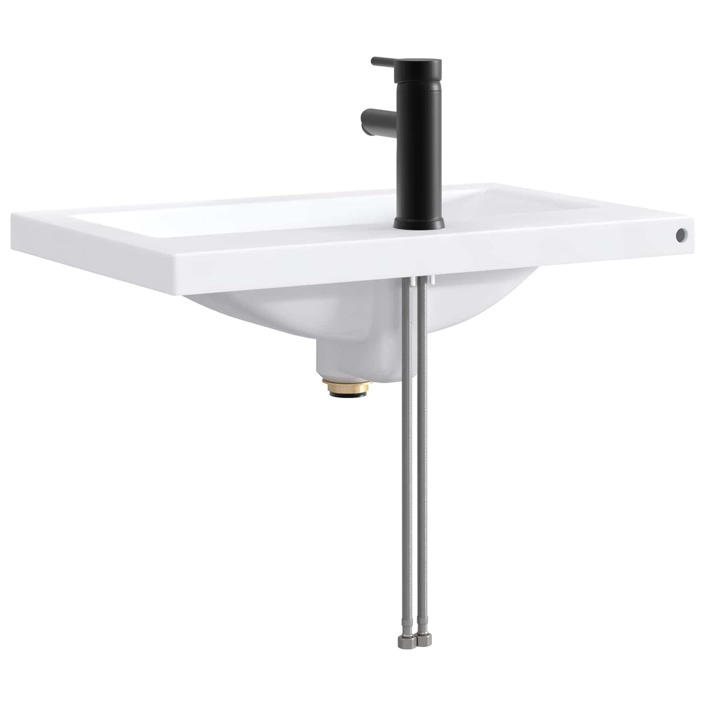 Badkamer Waskom Mat Zwart 61 x 40 x 16,5 cm Metaal