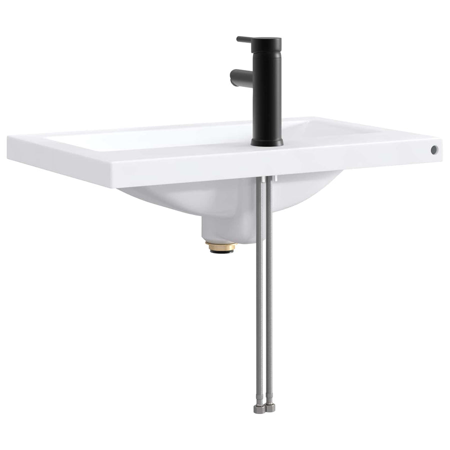 Badkamer Waskom Mat Zwart 61 x 40 x 16,5 cm Metaal