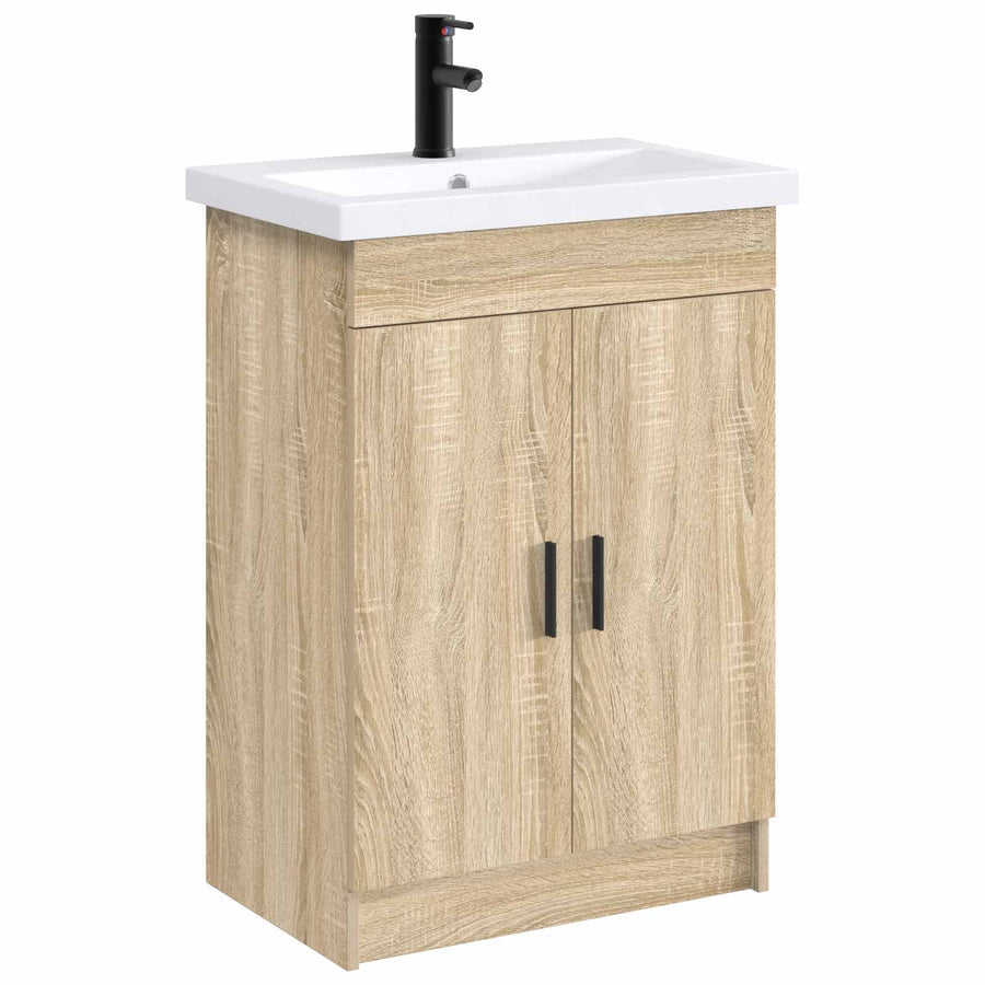 Badkamer Waskom Mat Zwart 61 x 40 x 16,5 cm Metaal