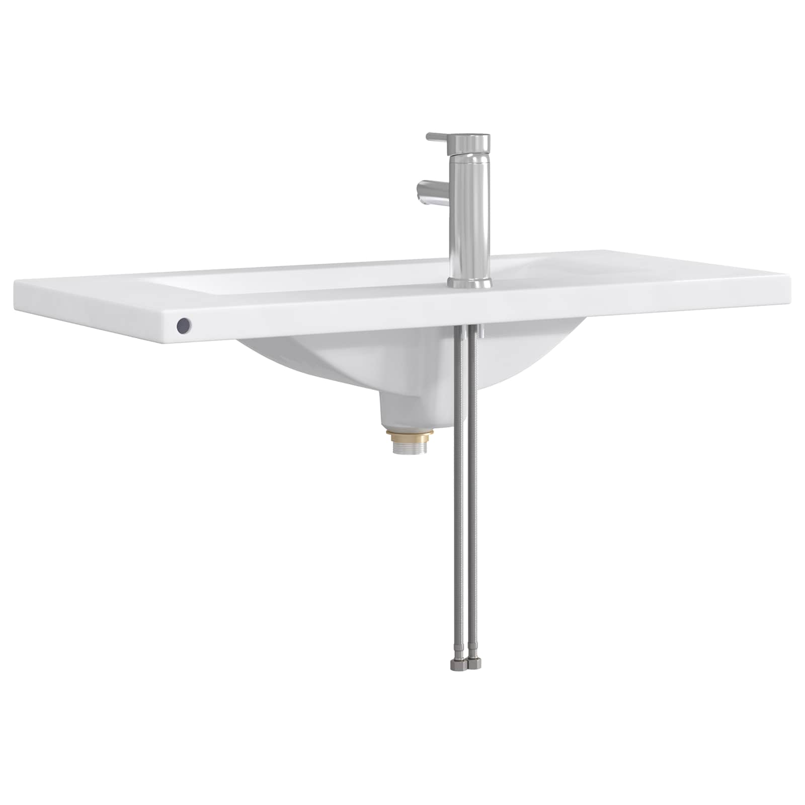 Badkamer Waskom Chroom 81 x 40 x 17,5 cm Metaal