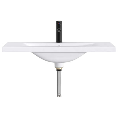 Badkamer Waskom Mat Zwart 81 x 40 x 17,5 cm Metaal