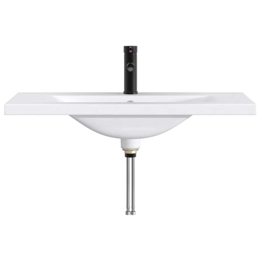 Badkamer Waskom Mat Zwart 81 x 40 x 17,5 cm Metaal