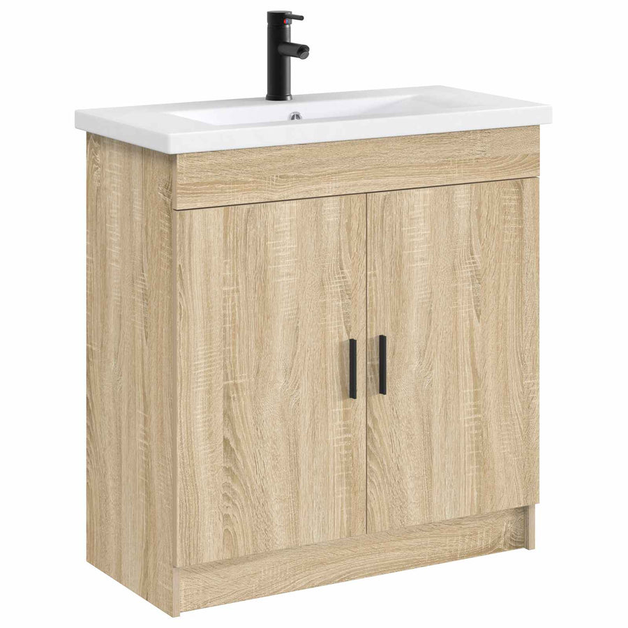 Badkamer Waskom Mat Zwart 81 x 40 x 17,5 cm Metaal
