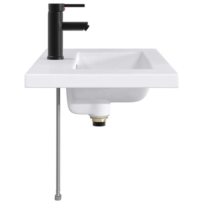 Badkamer Waskom Mat Zwart 81 x 40 x 17,5 cm Metaal