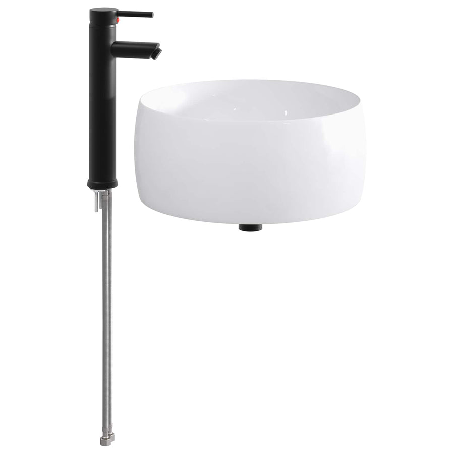 Badkamer Waskom Mat Zwart 38,5 x 38,5 x 16 cm Metaal