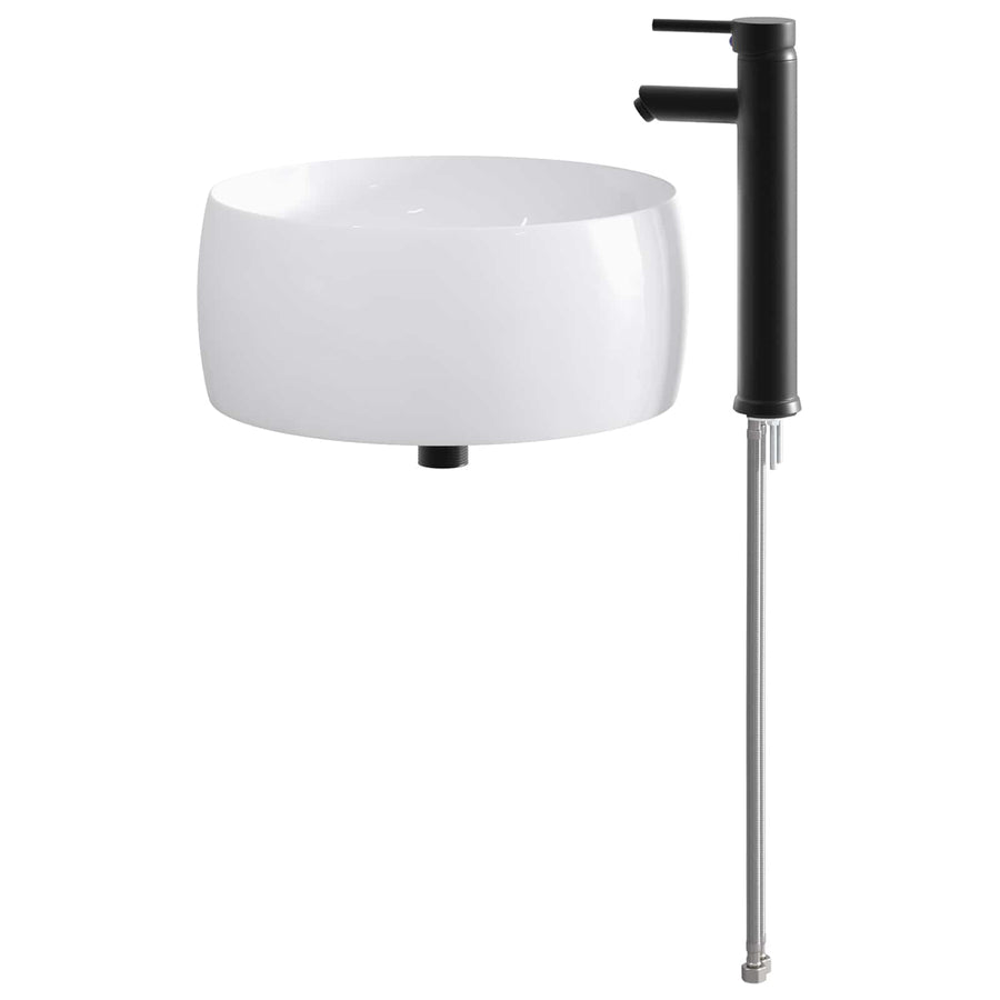 Badkamer Waskom Mat Zwart 38,5 x 38,5 x 16 cm Metaal