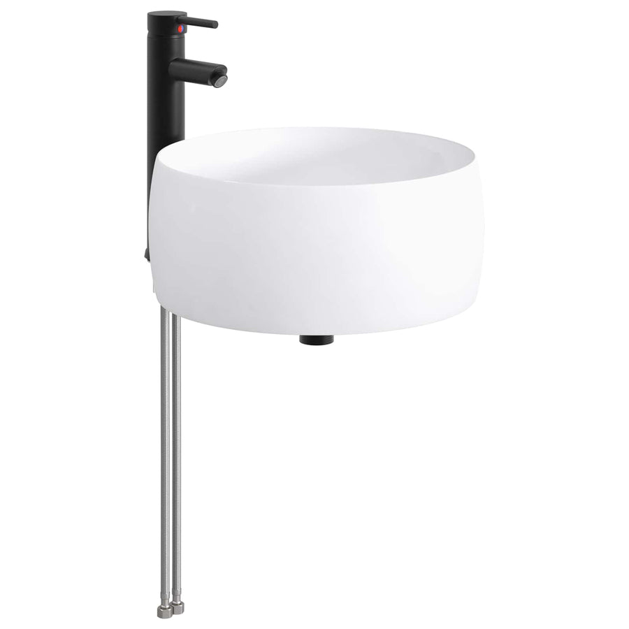 Badkamer Waskom Mat Zwart 38,5 x 38,5 x 16 cm Metaal