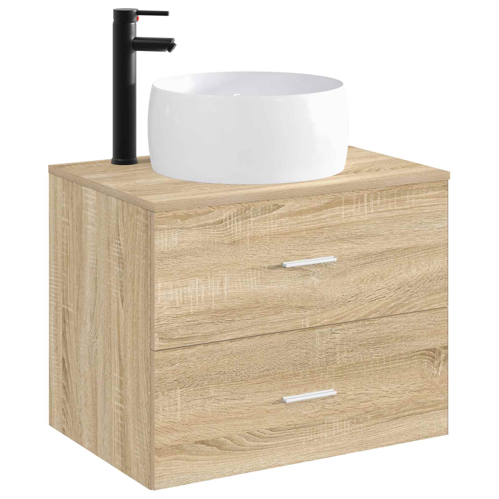 Badkamer Waskom Mat Zwart 38,5 x 38,5 x 16 cm Metaal