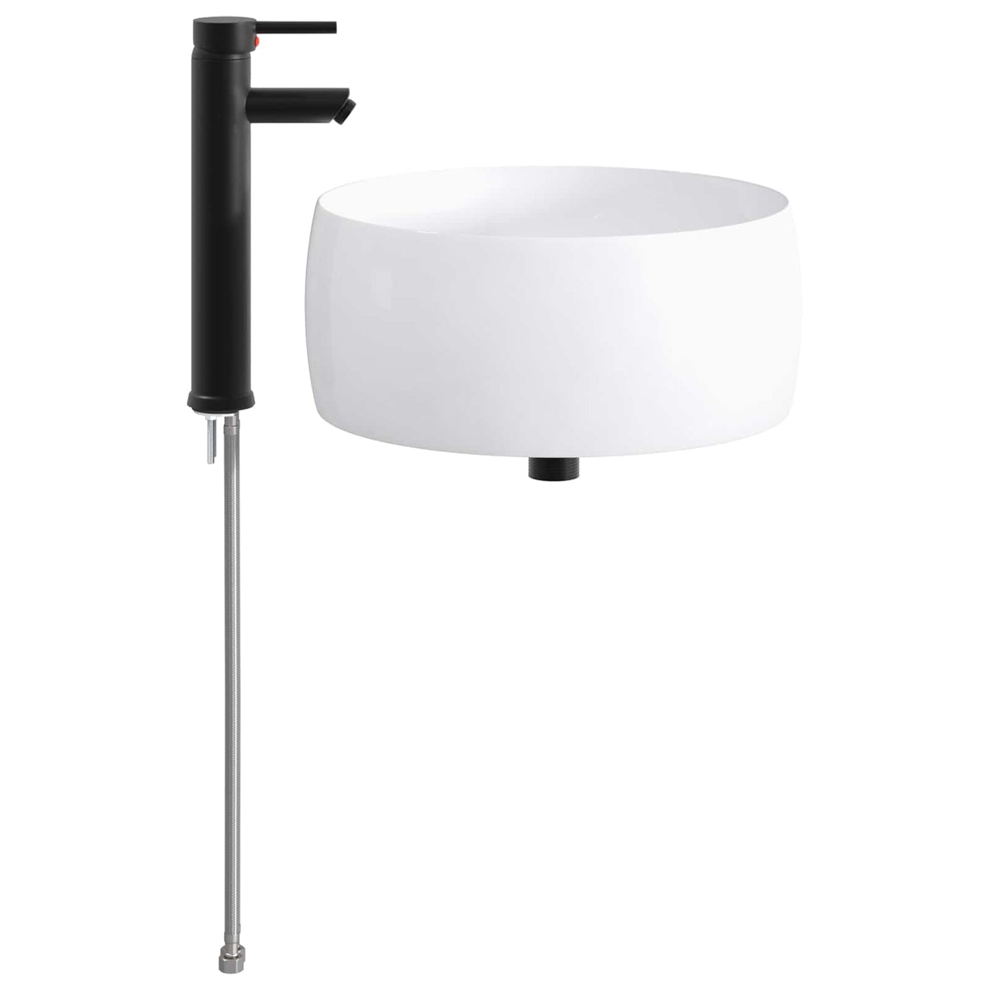 Badkamer Waskom Mat Zwart 38,5 x 38,5 x 16 cm Metaal