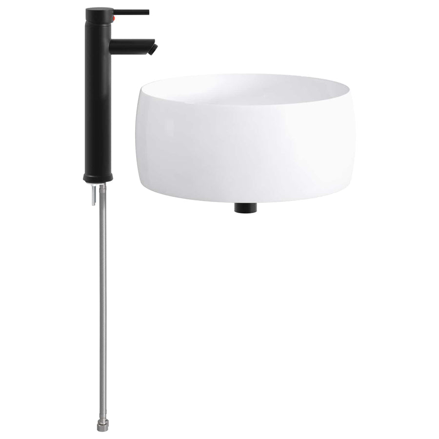 Badkamer Waskom Mat Zwart 38,5 x 38,5 x 16 cm Metaal