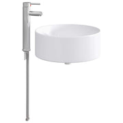 Waskom metaal chroom 40,5x40,5x15,5 cm
