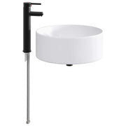Badkamer waskom 40,5x40,5x15,5 cm metaal mat zwart