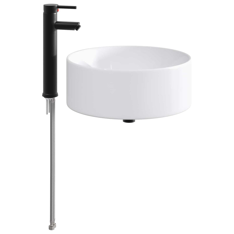 Badkamer Waskom Mat Zwart 40,5 x 40,5 x 15,5 cm Metaal
