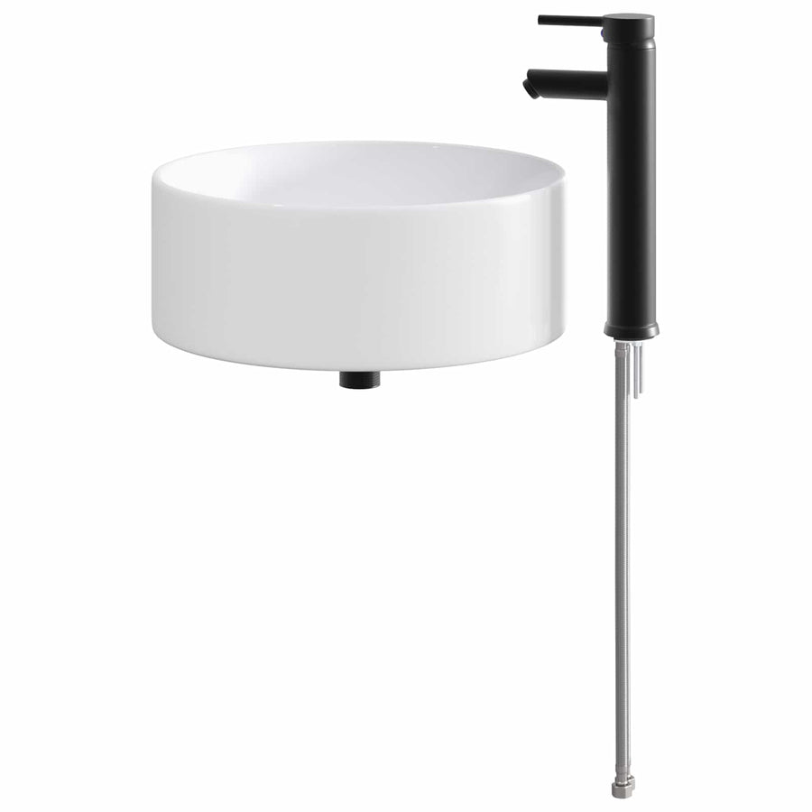Badkamer Waskom Mat Zwart 40,5 x 40,5 x 15,5 cm Metaal