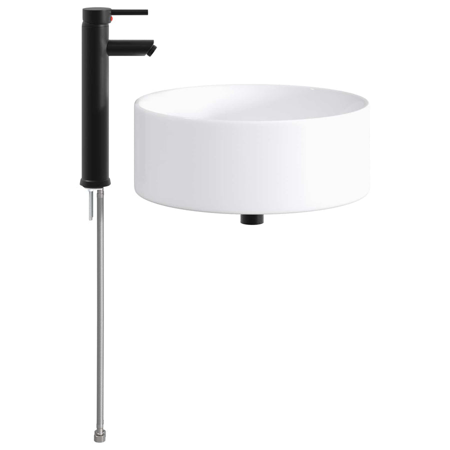 Badkamer Waskom Mat Zwart 40,5 x 40,5 x 15,5 cm Metaal
