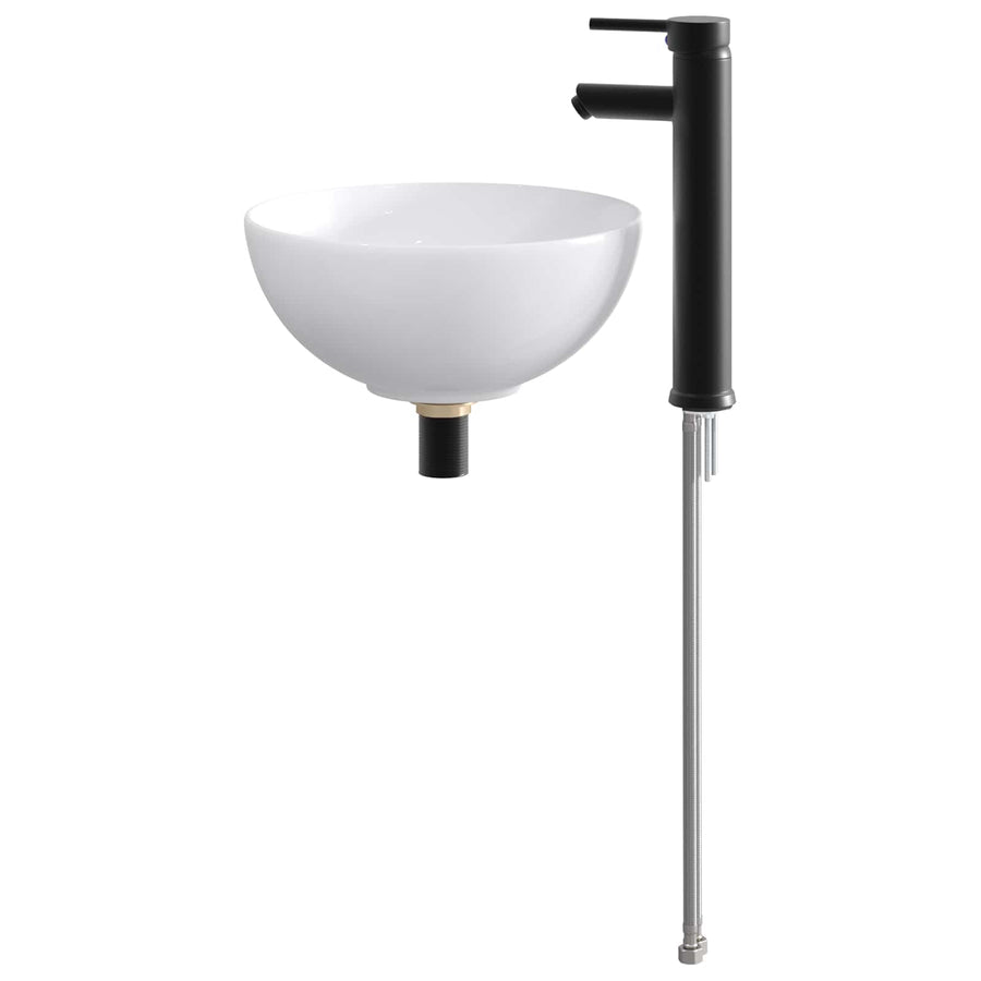 Badkamer Waskom Mat Zwart 32 x 32 x 13 cm Metaal