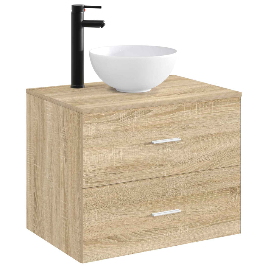Badkamer Waskom Mat Zwart 32 x 32 x 13 cm Metaal