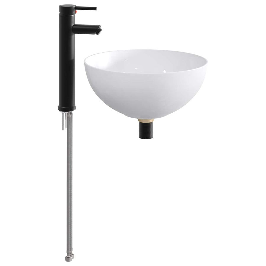Badkamer Waskom Mat Zwart 35,5 x 35,5 x 14,5 cm Metaal