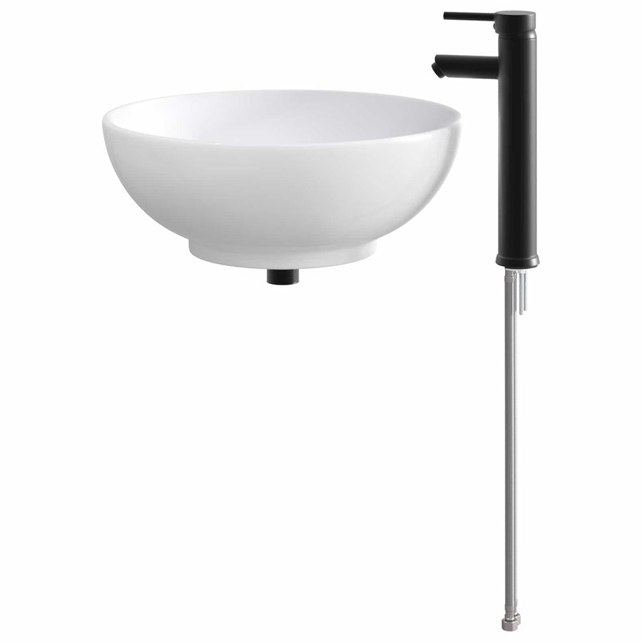 Badkamer Waskom Mat Zwart 44 x 44 x 16 cm Metaal
