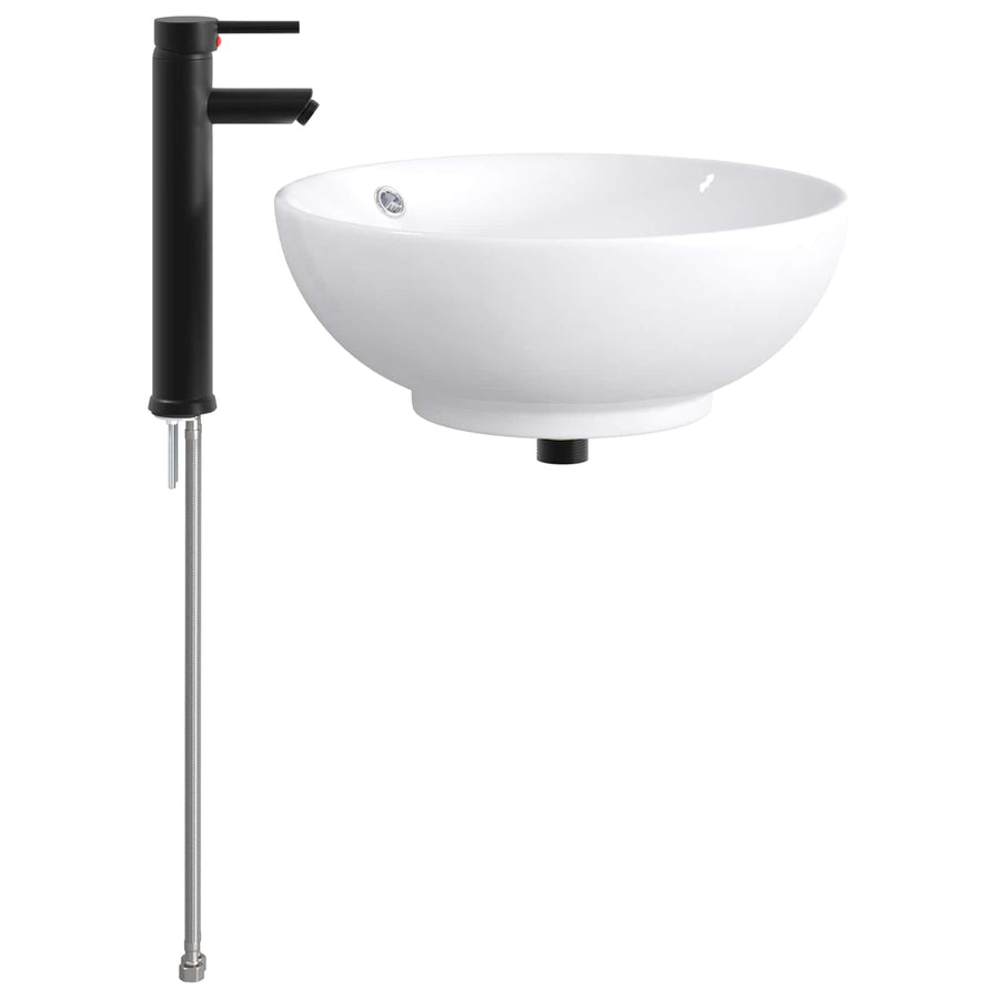 Badkamer Waskom Mat Zwart 44 x 44 x 16 cm Metaal