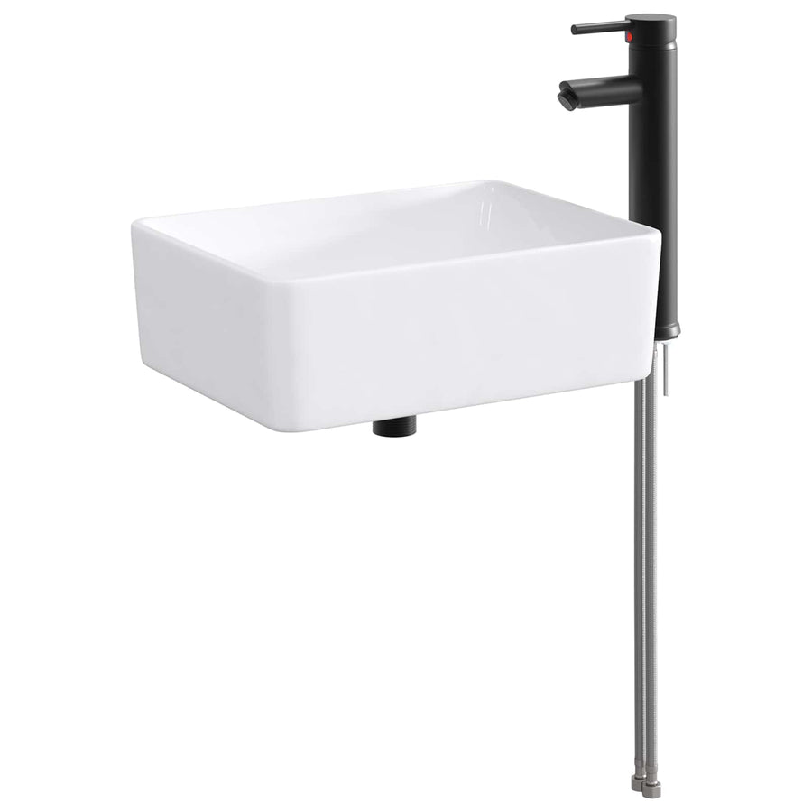 Badkamer Waskom Mat Zwart 40,5 x 30,5 x 13 cm Metaal