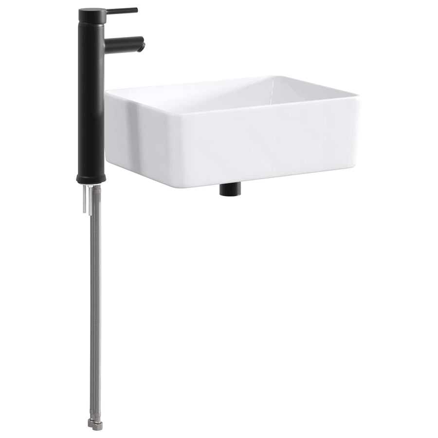 Badkamer Waskom Mat Zwart 40,5 x 30,5 x 13 cm Metaal