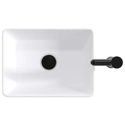 Badkamer Waskom Mat Zwart 40,5 x 30,5 x 13 cm Metaal
