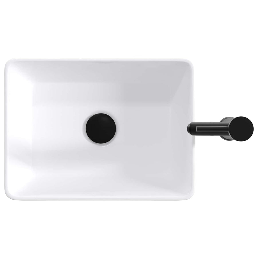 Badkamer Waskom Mat Zwart 40,5 x 30,5 x 13 cm Metaal