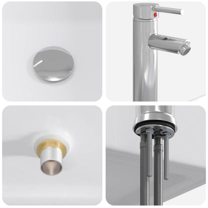 Badkamer Waskom Chroom 36,5 x 36,5 x 13 cm Metaal