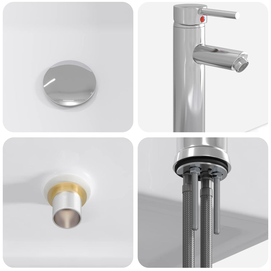 Badkamer Waskom Chroom 36,5 x 36,5 x 13 cm Metaal