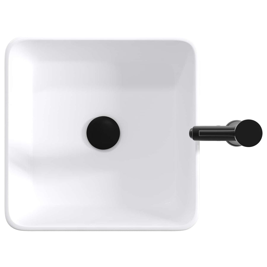 Badkamer Waskom Mat Zwart 36,5 x 36,5 x 13 cm Metaal
