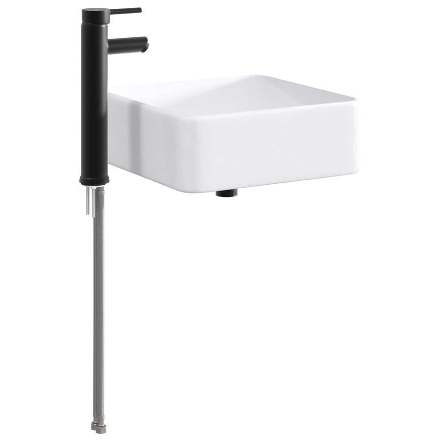 Badkamer Waskom Mat Zwart 49 x 37 x 14 cm Metaal