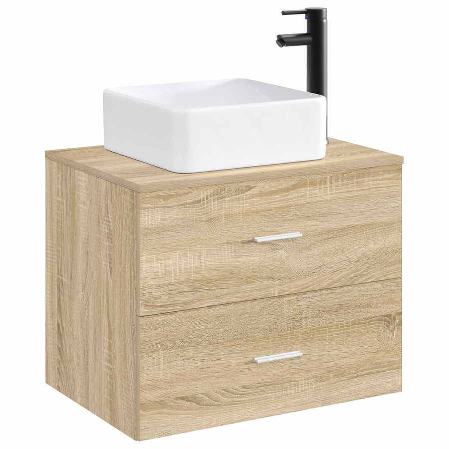 Badkamer Waskom Mat Zwart 49 x 37 x 14 cm Metaal