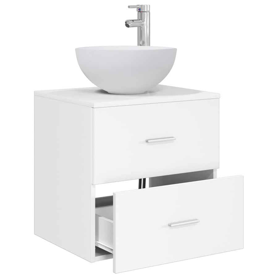 Wandgemonteerde Wastafel Vanity Wit 49,5 x 35 x 63 cm