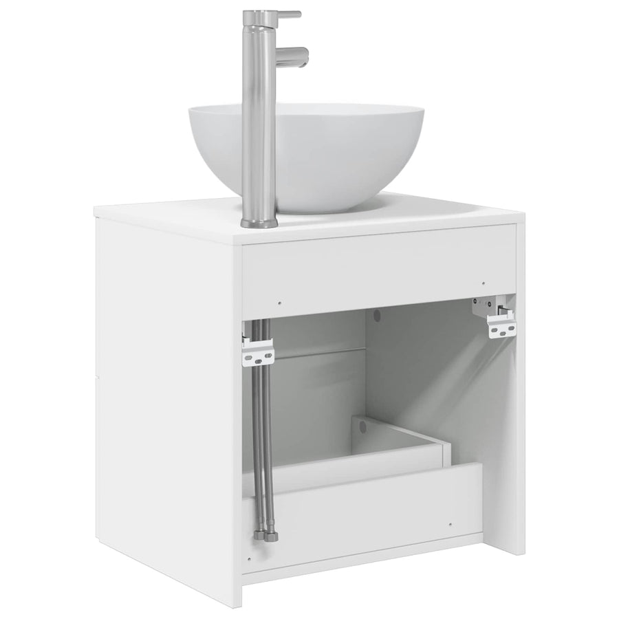 Wandgemonteerde Wastafel Vanity Wit 49,5 x 35 x 63 cm
