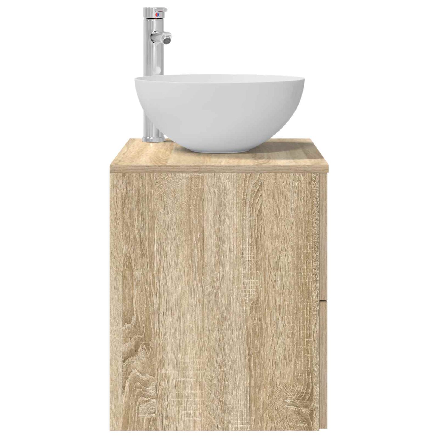 Wandgemonteerde Wastafel Vanity Sonoma Eiken 49,5 x 35 x 63 cm