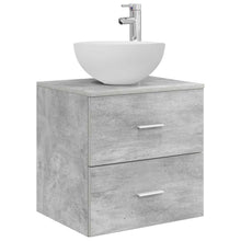 Wandgemonteerde Wastafel Vanity Betongrijs 49,5 x 35 x 63 cm