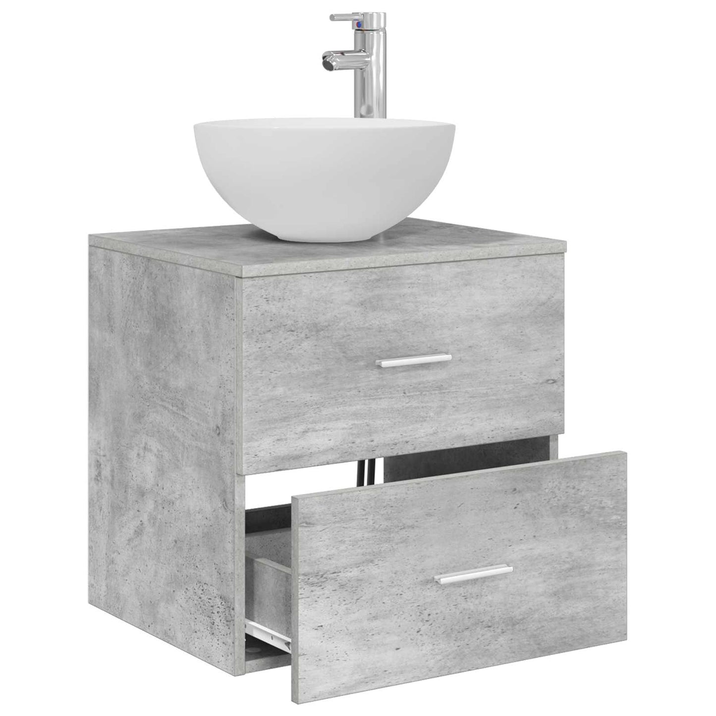 Wandgemonteerde Wastafel Vanity Betongrijs 49,5 x 35 x 63 cm
