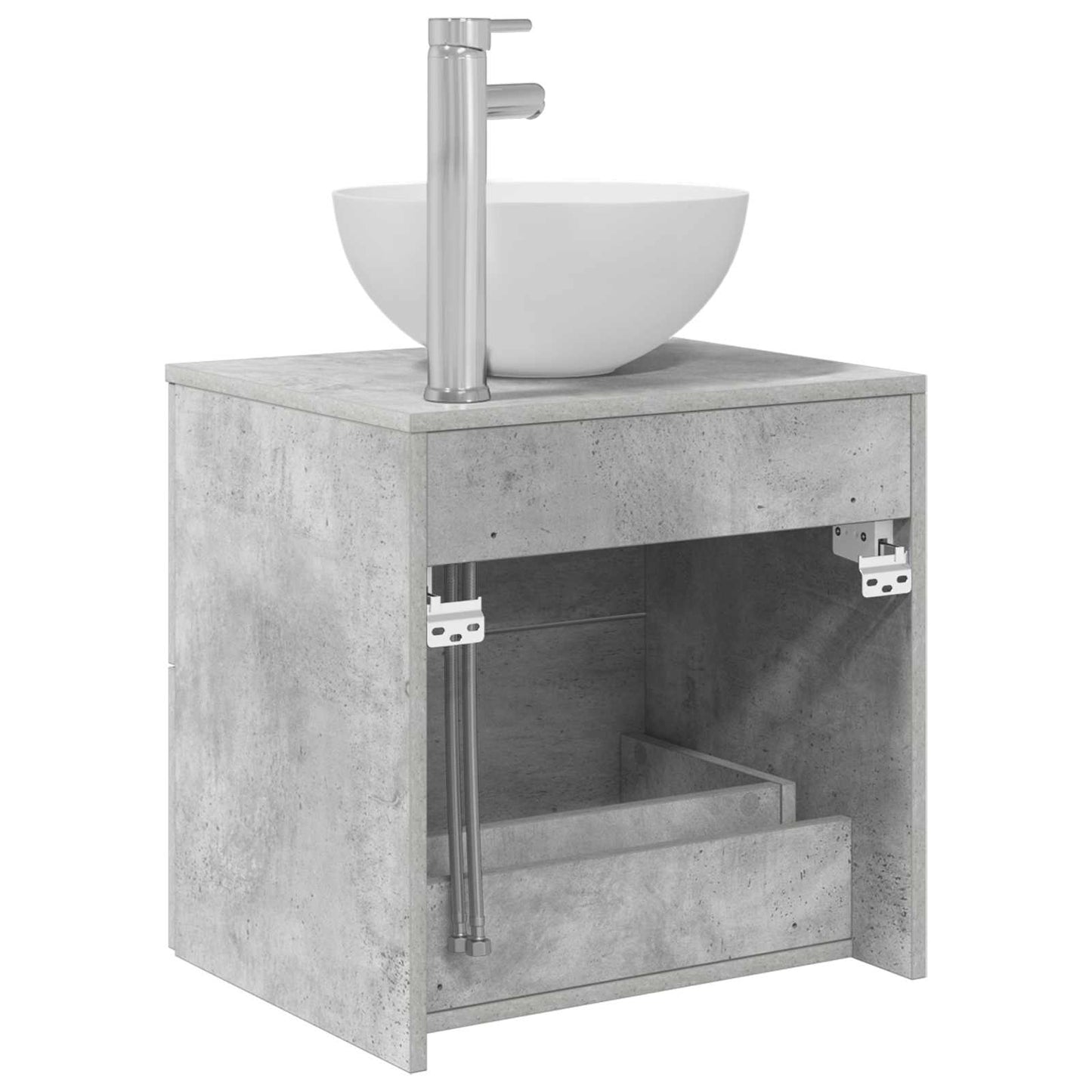 Wandgemonteerde Wastafel Vanity Betongrijs 49,5 x 35 x 63 cm