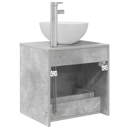 Wandgemonteerde Wastafel Vanity Betongrijs 49,5 x 35 x 63 cm