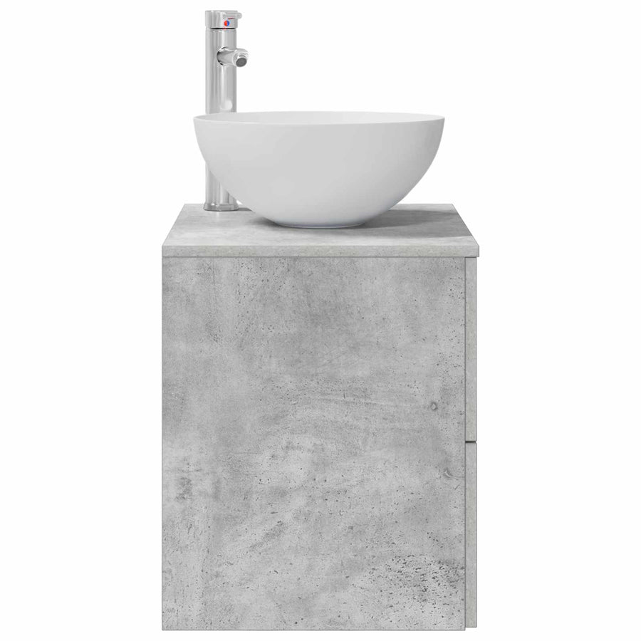 Wandgemonteerde Wastafel Vanity Betongrijs 49,5 x 35 x 63 cm