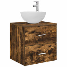 Wandgemonteerde Wastafel Vanity Gerookt eiken 49,5 x 35 x 63 cm